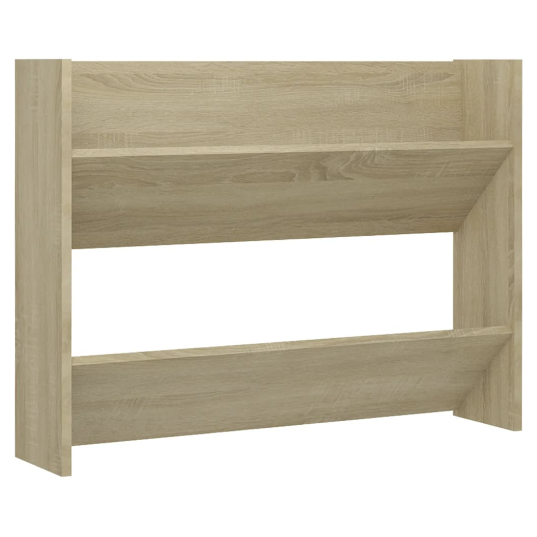 Wall Shoe Cabinet Sonoma Oak 80x18x60 cm Engineered Wood