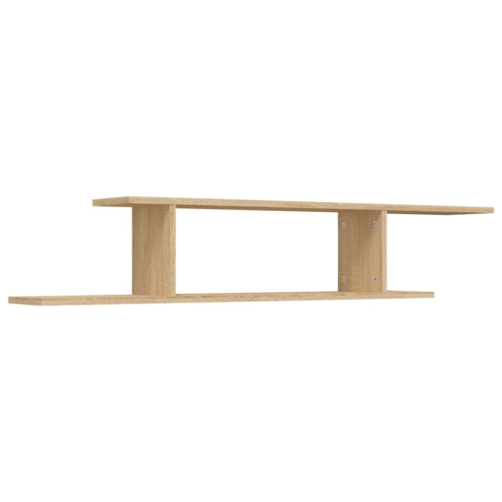 Wall-Mounted TV Shelf Sonoma Oak 125x18x23 cm Engineered Wood
