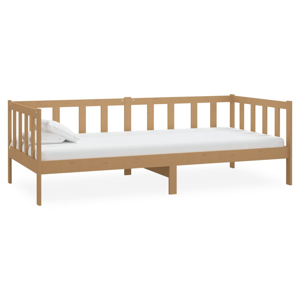 Day Bed Honey Brown Solid Pinewood 90x200 cm