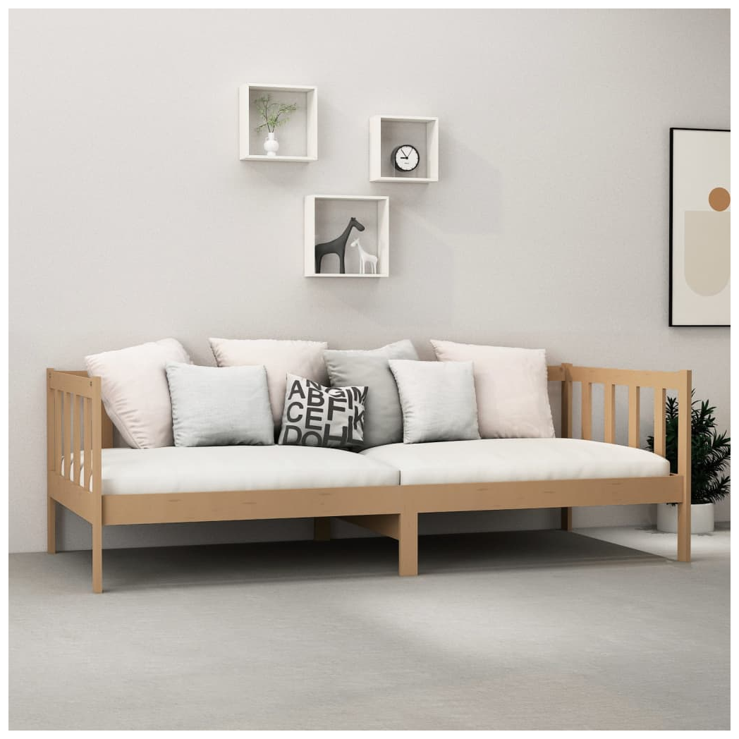 Day Bed Honey Brown Solid Pinewood 90x200 cm
