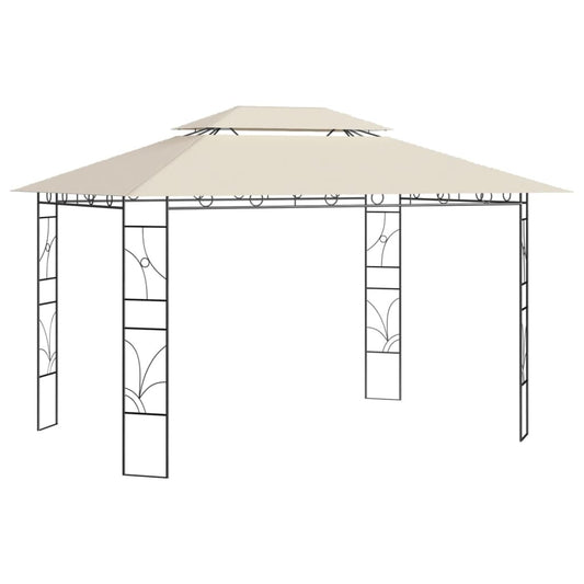 Gazebo 4x3x2.7 m Cream 160 g/m