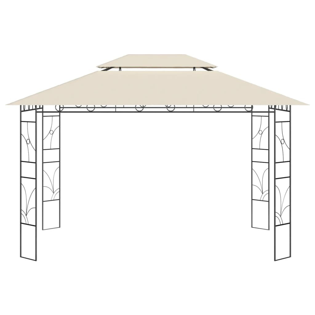 Gazebo 4x3x2.7 m Cream 160 g/m