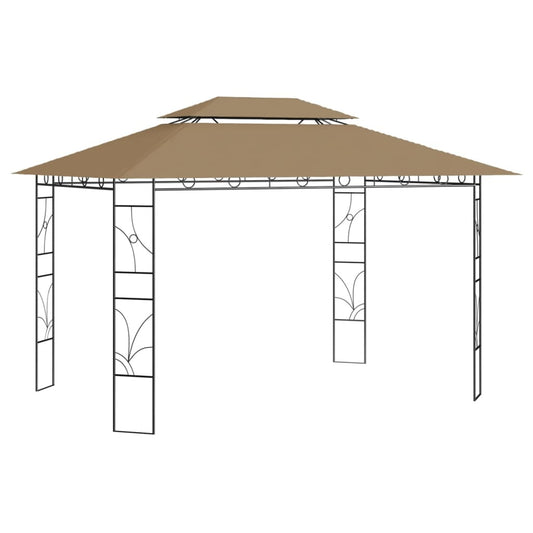 Gazebo 4x3x2.7 m Taupe 160 g/m