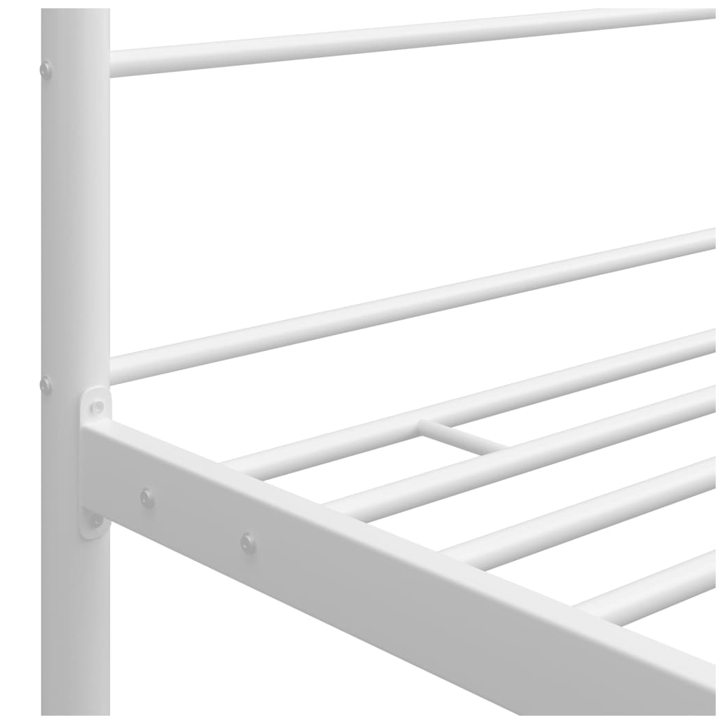 Canopy Bed Frame White Metal 90x200 cm
