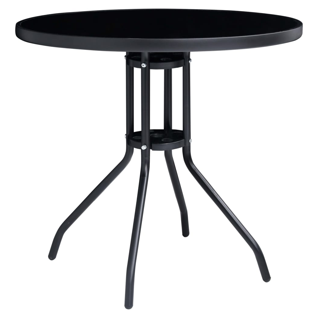 5 Piece Bistro Set Black and Anthracite