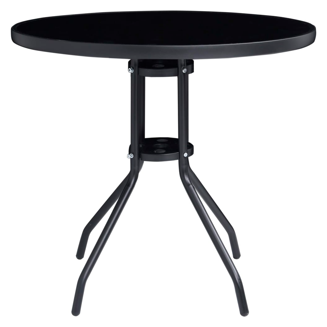 5 Piece Bistro Set Black and Anthracite