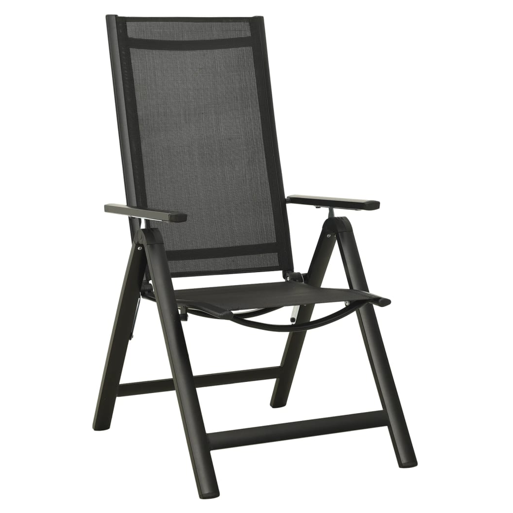 5 Piece Bistro Set Black and Anthracite