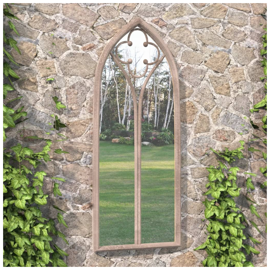 Garden Mirror Sand 70x30 cm Iron for Outdoor Use