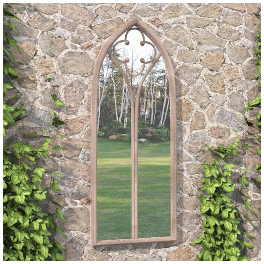 Garden Mirror Sand 70x30 cm Iron for Outdoor Use