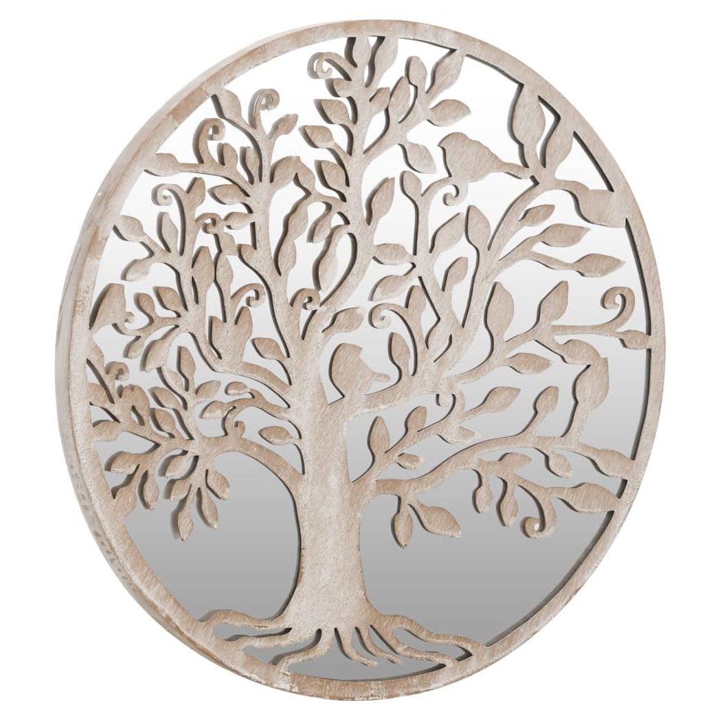 Garden Mirror Sand 40x2.5 cm Iron Round for Outdoor Use