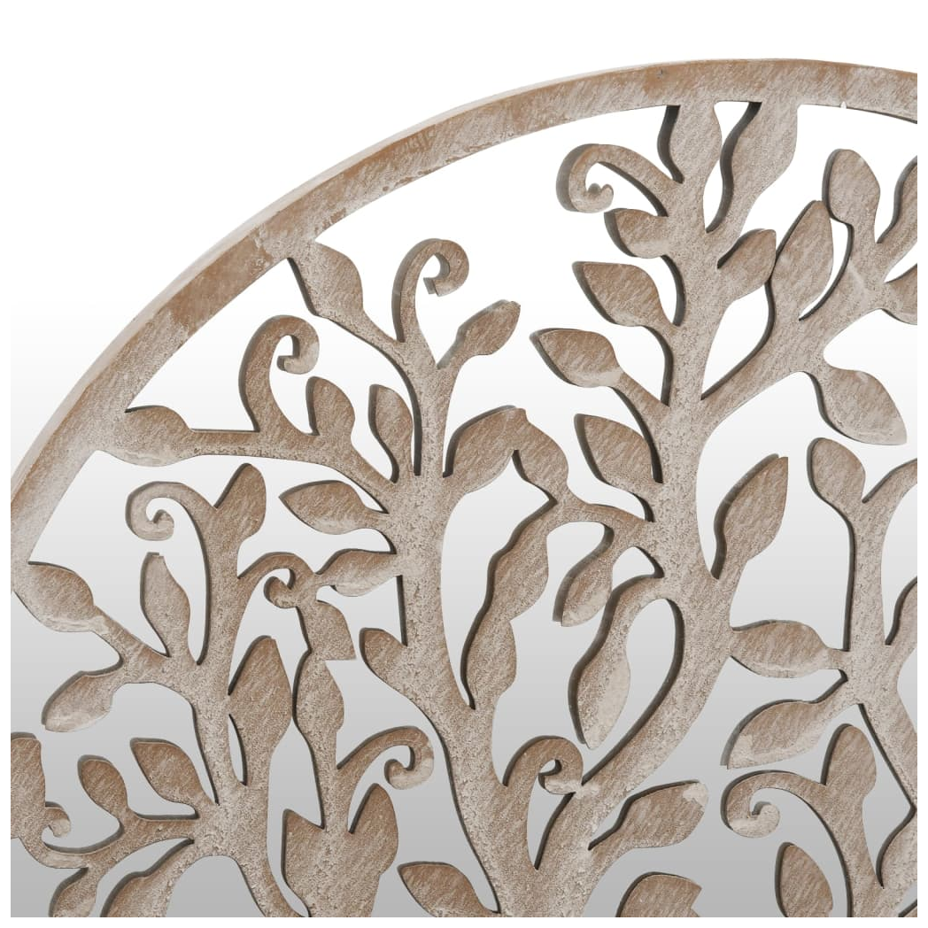 Garden Mirror Sand 40x2.5 cm Iron Round for Outdoor Use