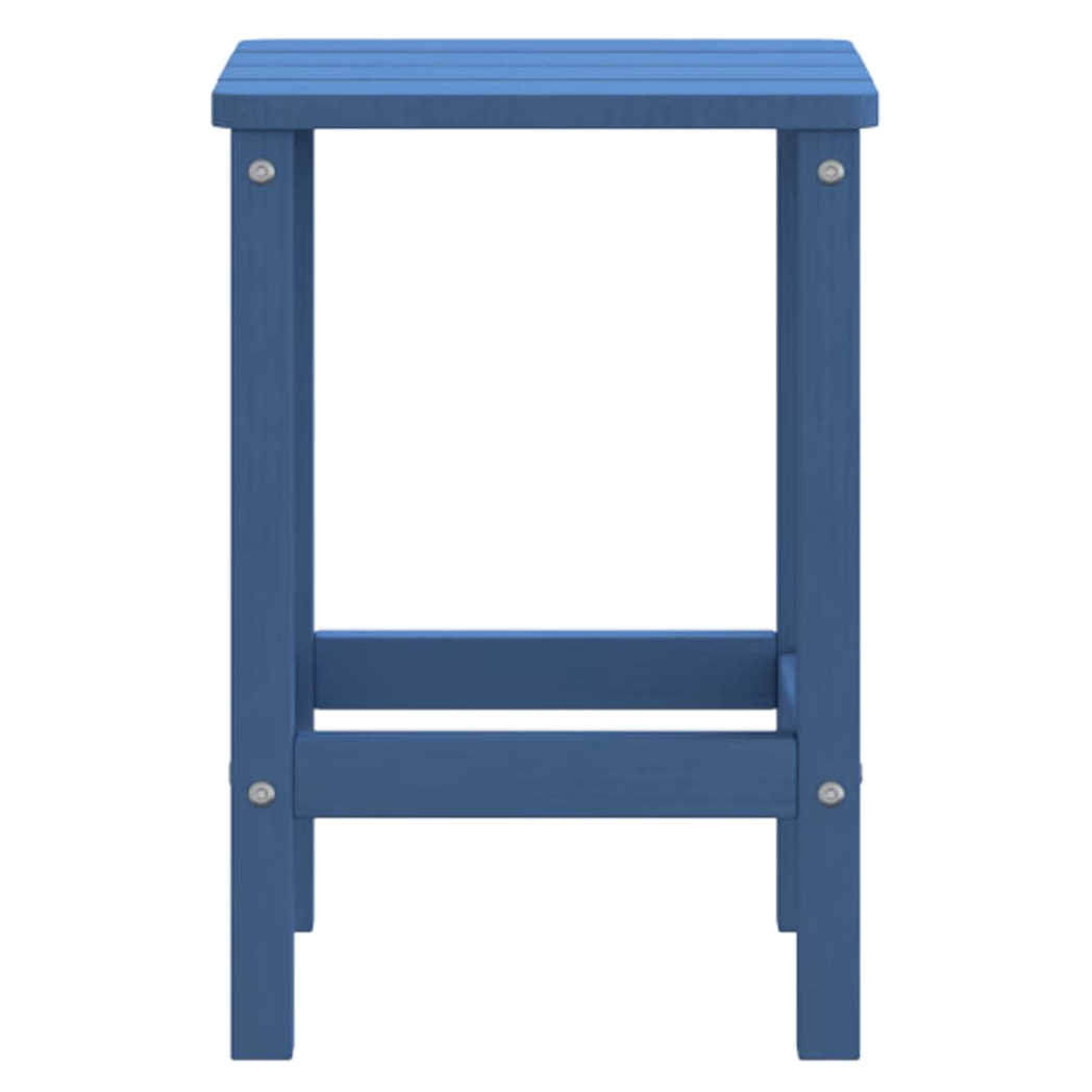 Garden Adirondack Table Aqua Blue 38x38x46 cm HDPE