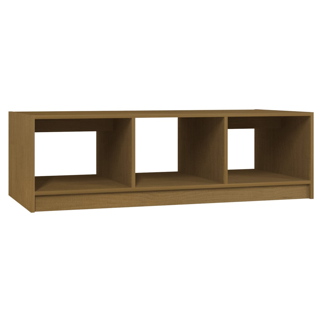 Coffee Table Honey Brown 110x50x34 cm Solid Pinewood
