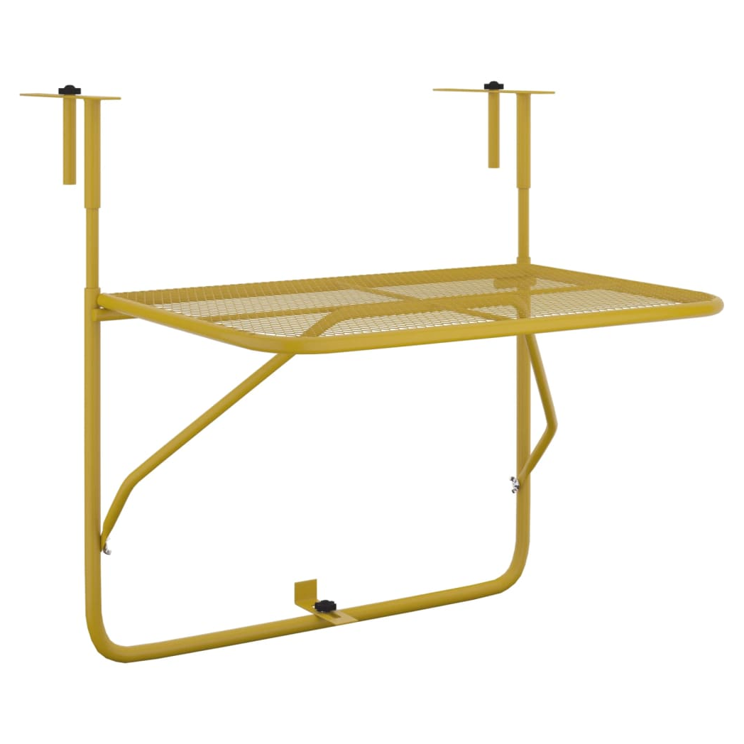 Balcony Table Gold 60x40 cm Steel