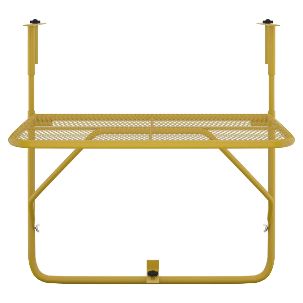 Balcony Table Gold 60x40 cm Steel