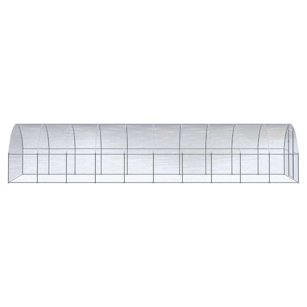 Outdoor Chicken Coop 3x10x2 m Galvanised Steel