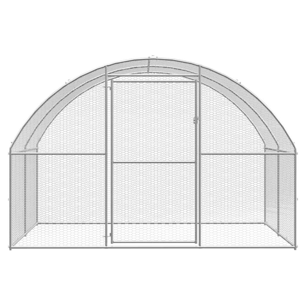 Outdoor Chicken Coop 3x10x2 m Galvanised Steel