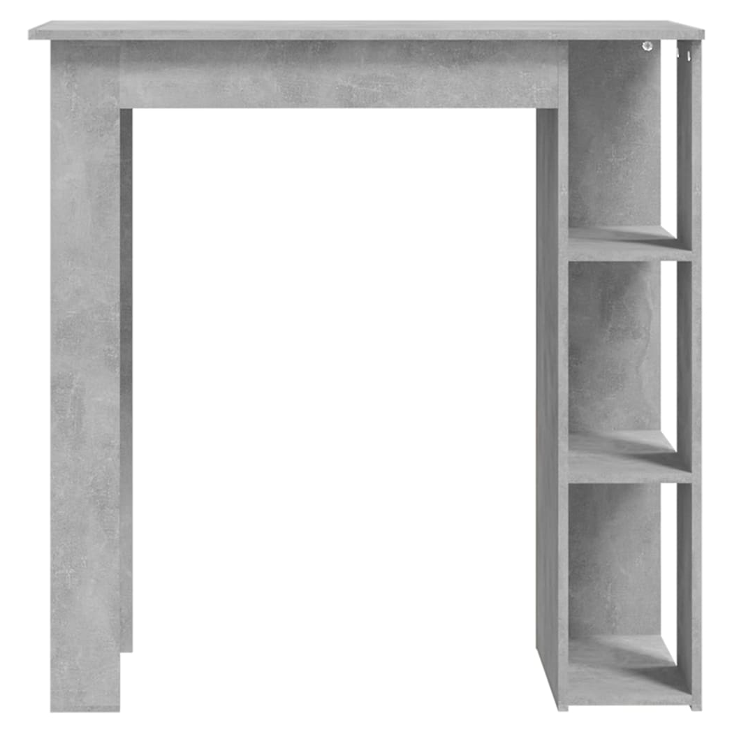Bar Table with Shelf Concrete Grey 102x50x103.5 cm Engineered Wood