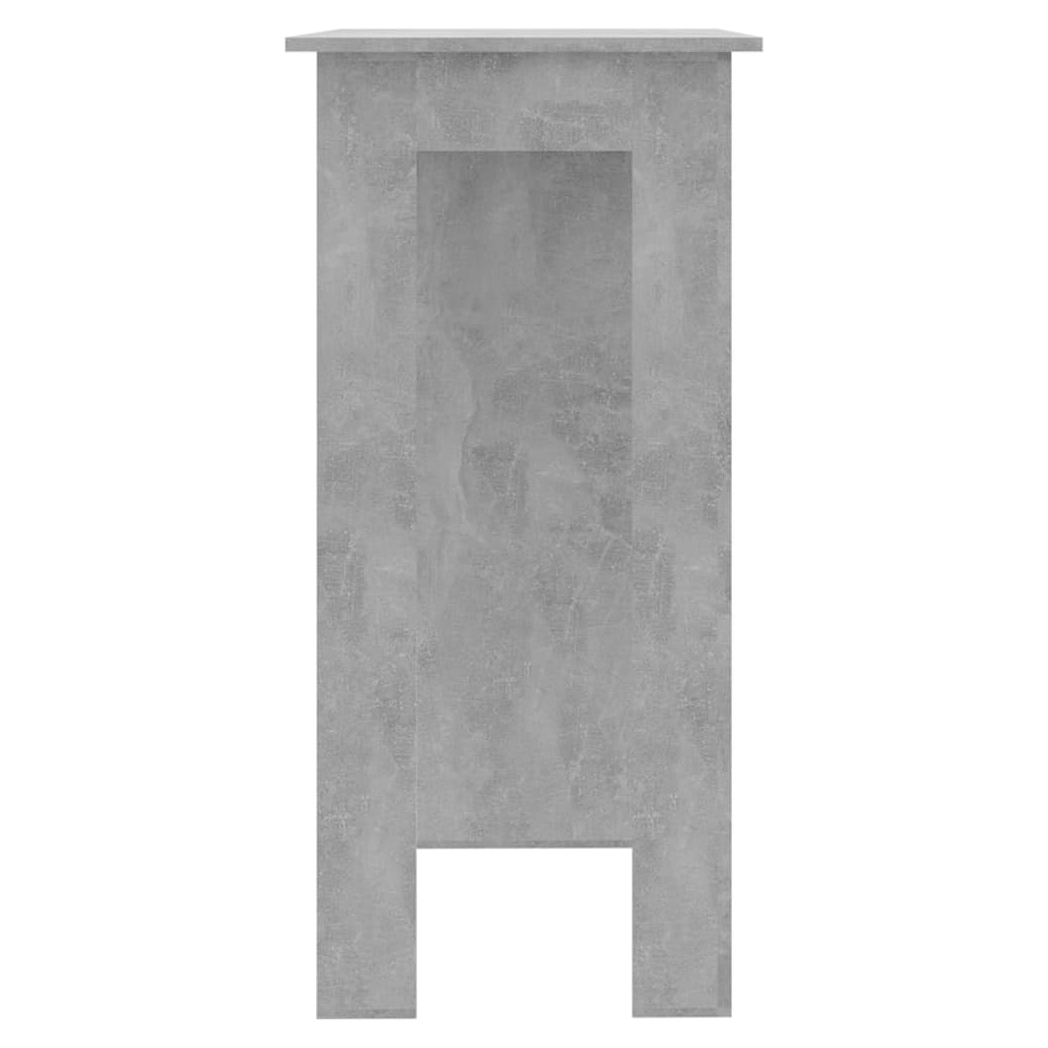 Bar Table with Shelf Concrete Grey 102x50x103.5 cm Engineered Wood