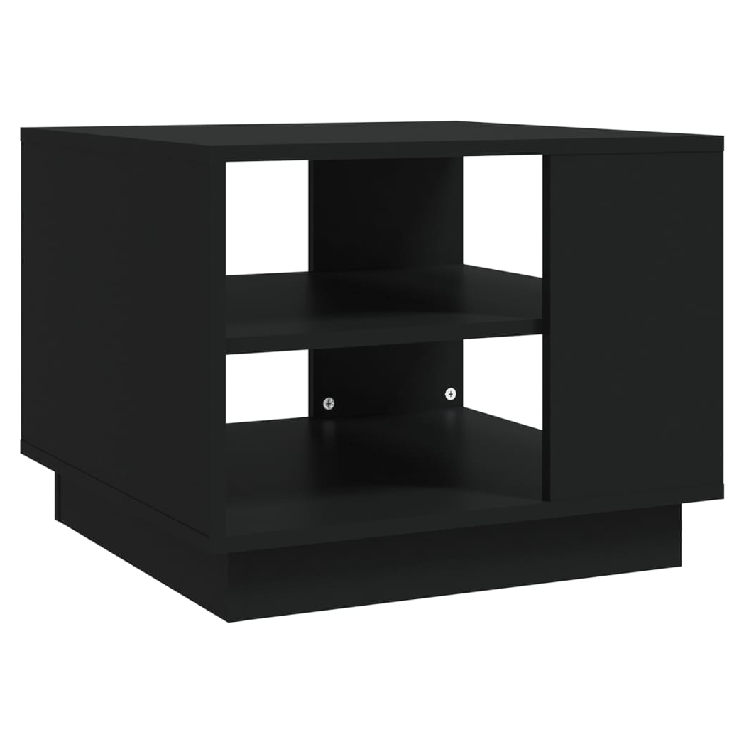 Coffee Table Black 55x55x43 cm Engineered Wood