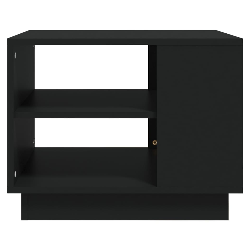 Coffee Table Black 55x55x43 cm Engineered Wood