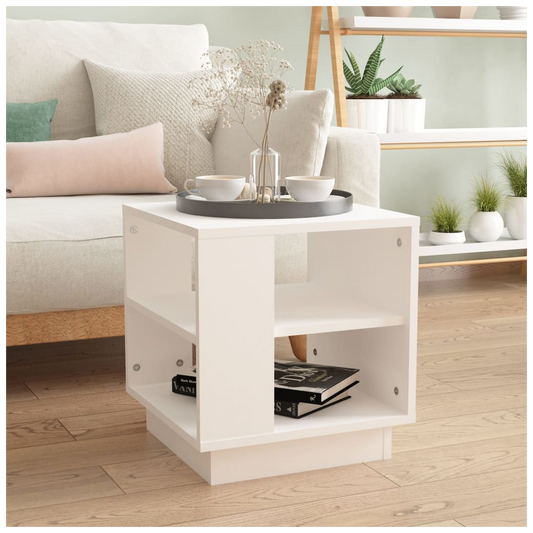 Coffee Table White 40x40x43 cm Engineered Wood