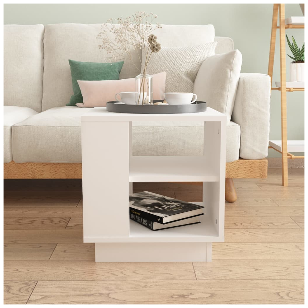Coffee Table White 40x40x43 cm Engineered Wood