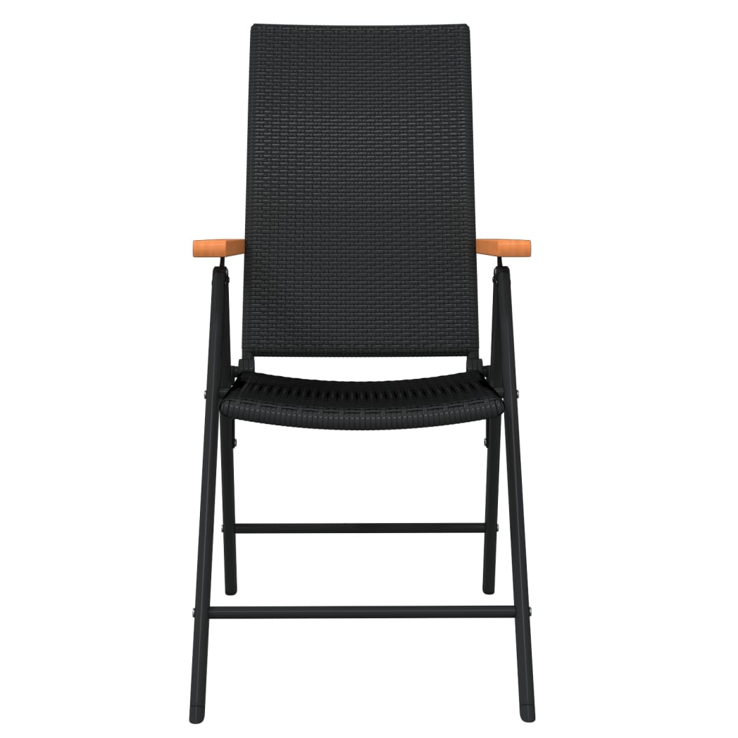 5 Piece Garden Dining Set Black