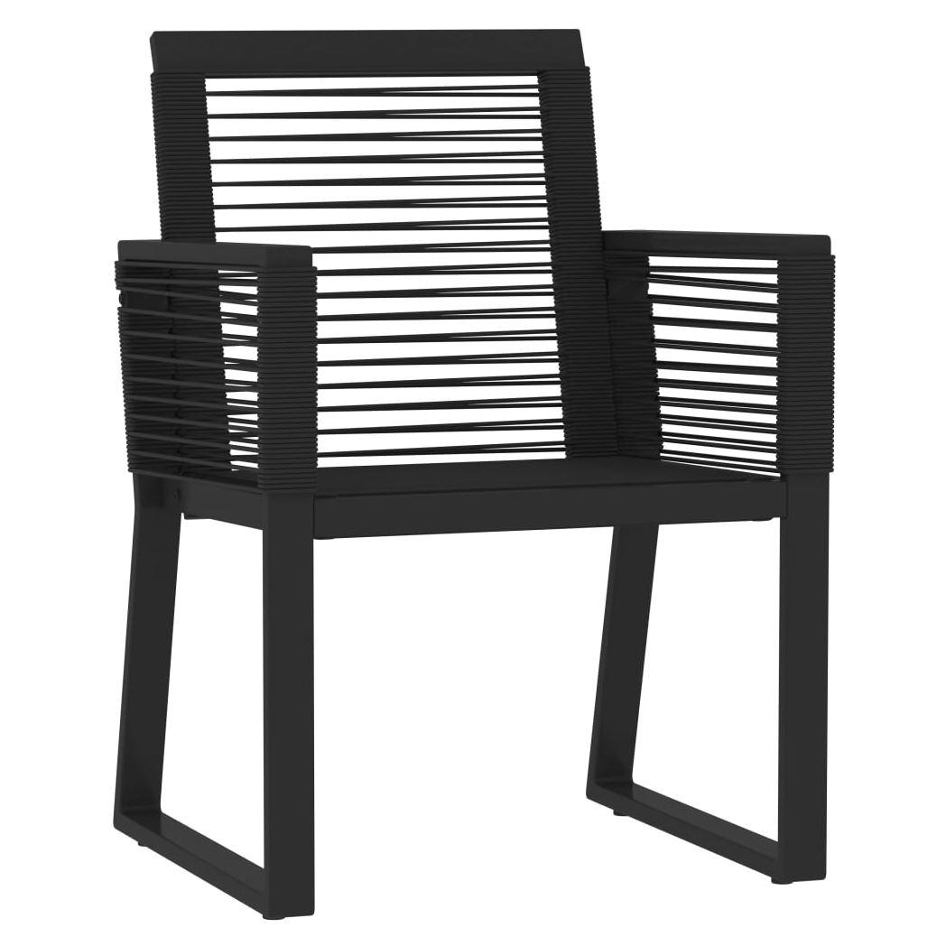 3 Piece Garden Dining Set Black