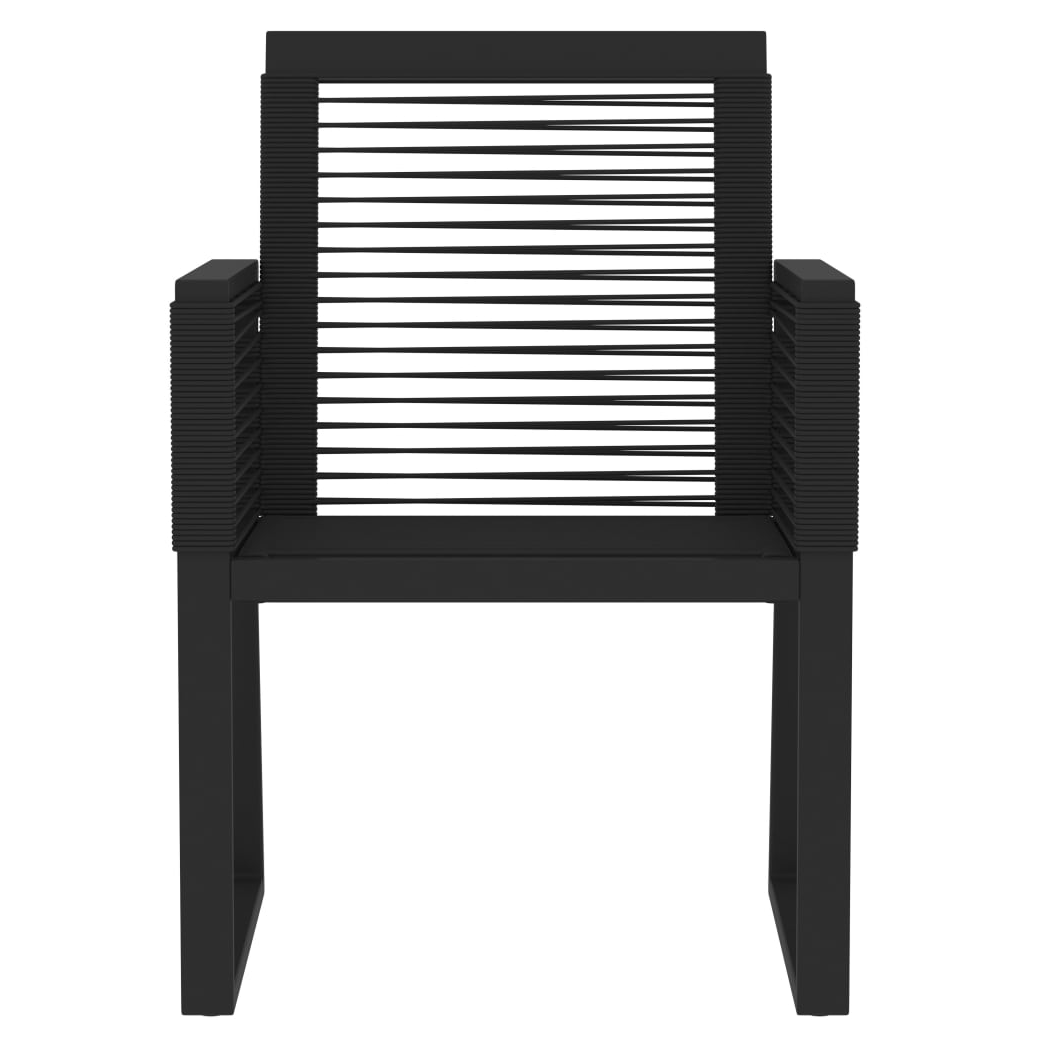 3 Piece Garden Dining Set Black