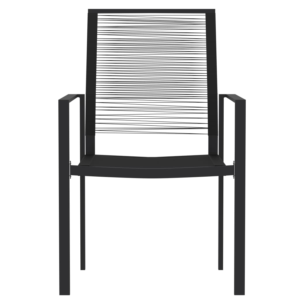 3 Piece Garden Dining Set Black