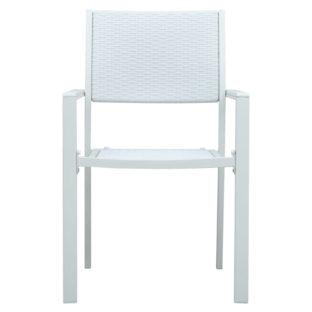 9 Piece Garden Dining Set White