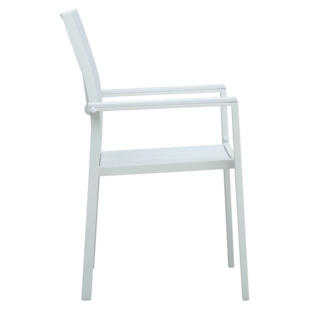 9 Piece Garden Dining Set White