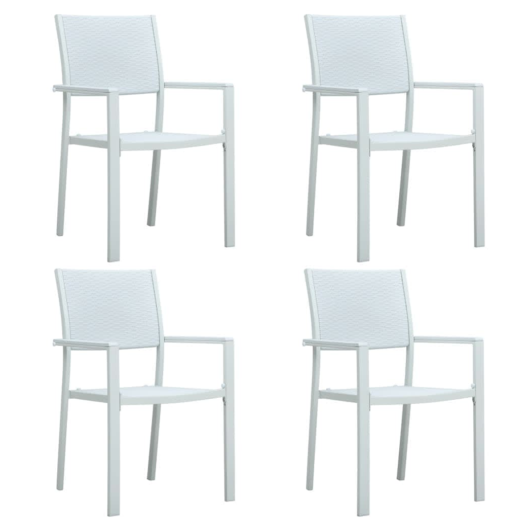 5 Piece Garden Dining Set White