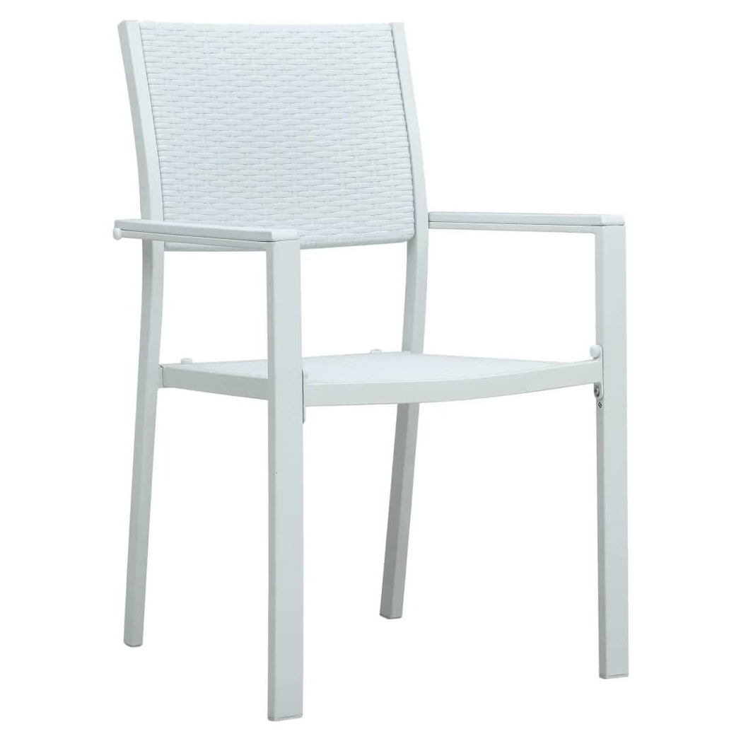 5 Piece Garden Dining Set White