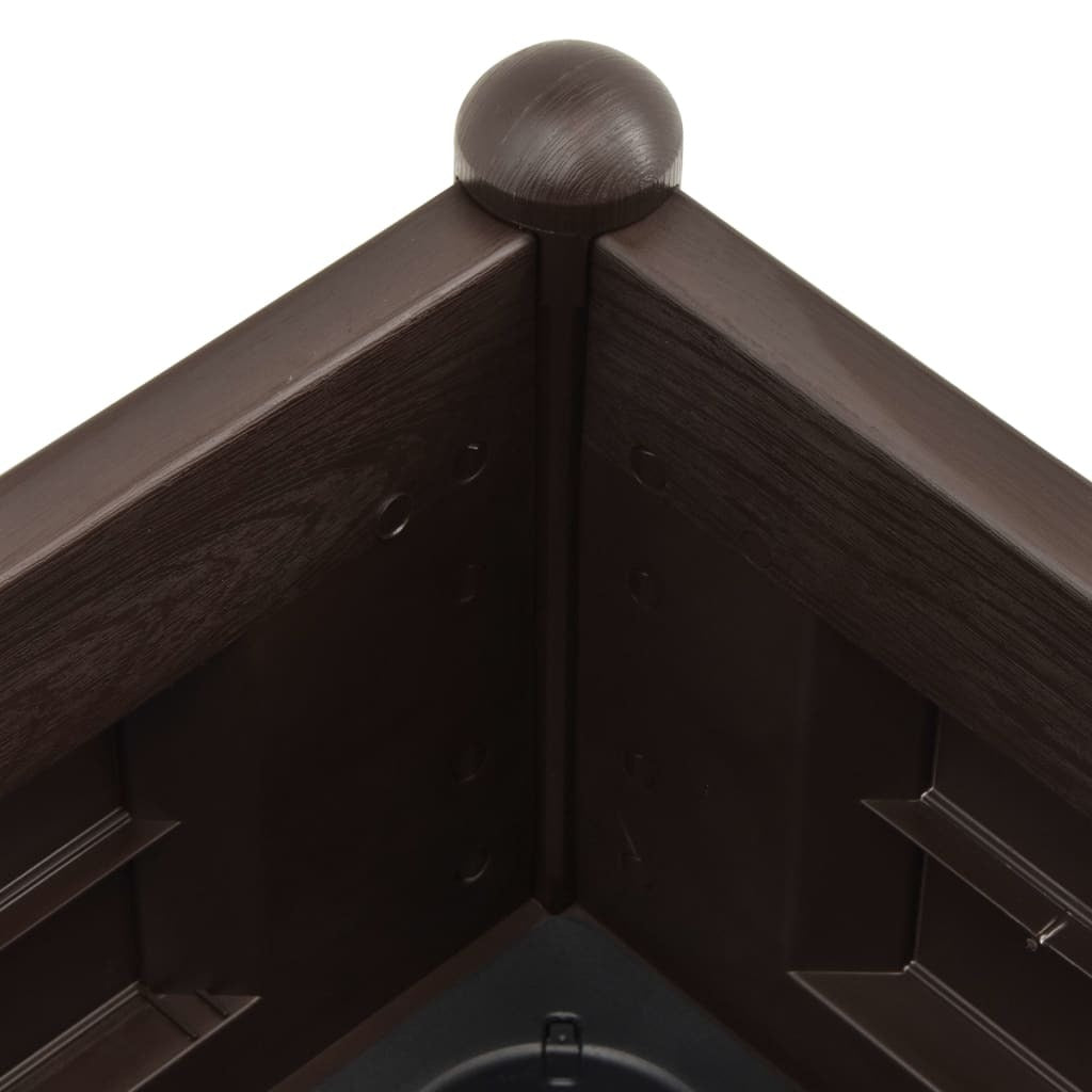 Garden Raised Bed PP Mocha 100x43x35 cm