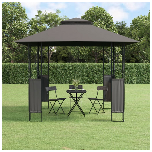 Gazebo with Roof Anthracite 300x300x270 cm Steel