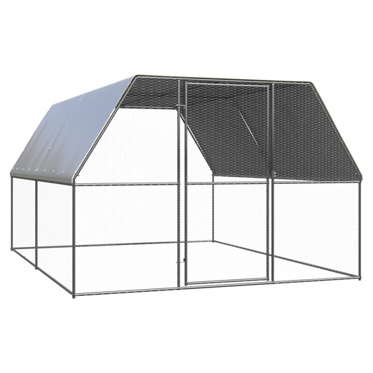 Outdoor Chicken Cage 3x4x2 m Galvanised Steel