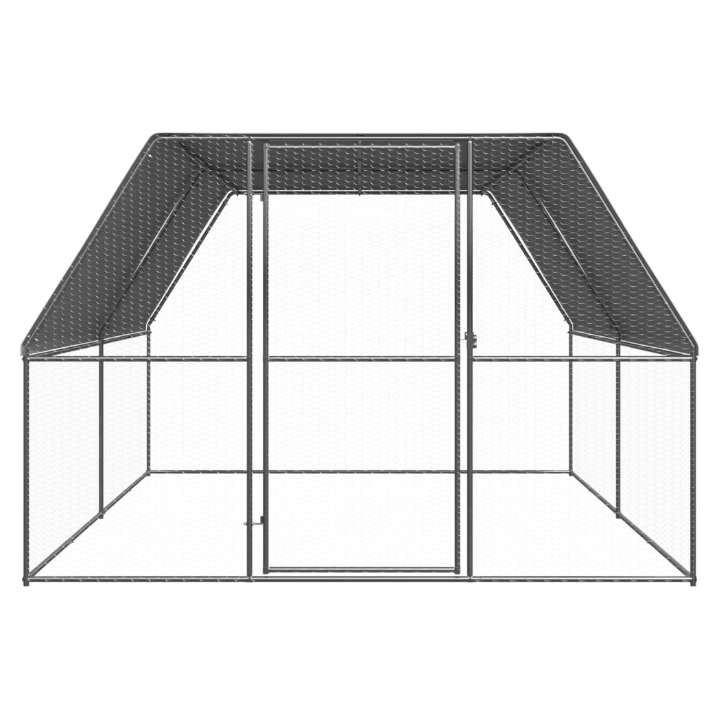 Outdoor Chicken Cage 3x4x2 m Galvanised Steel
