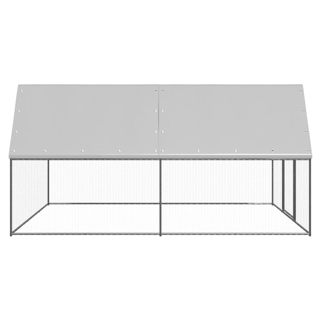 Outdoor Chicken Cage 3x4x2 m Galvanised Steel