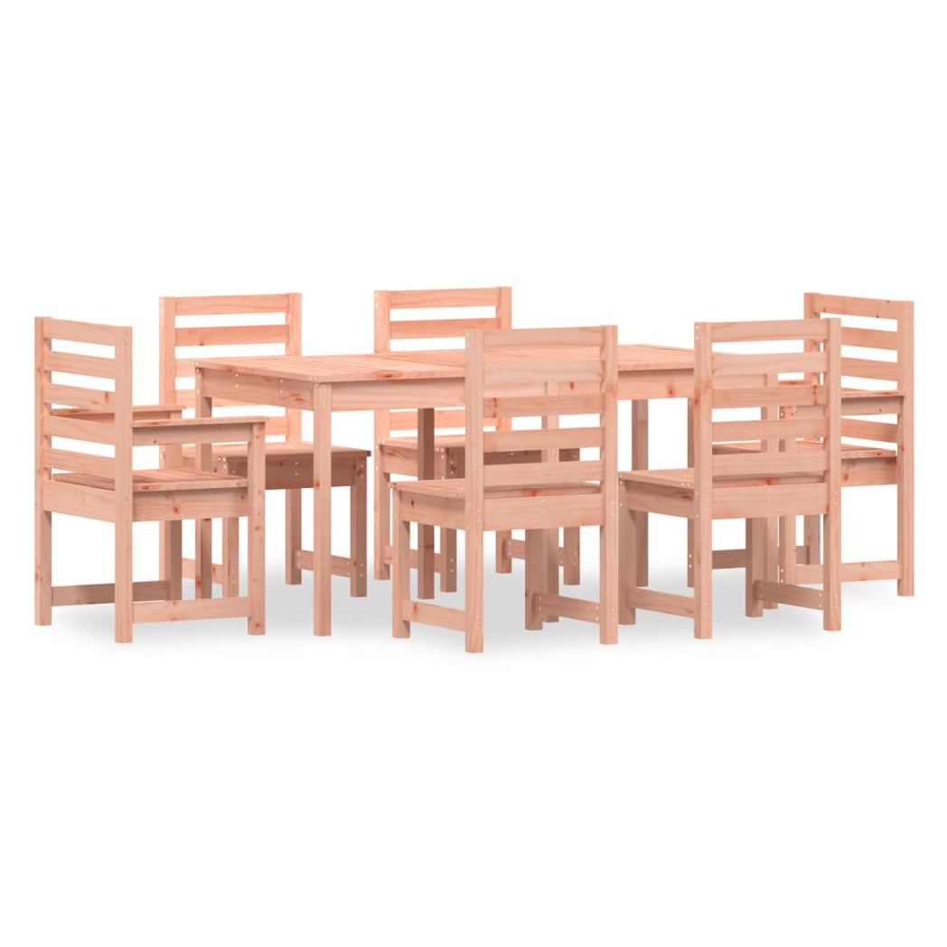 7 Piece Garden Dining Set Solid Wood Douglas