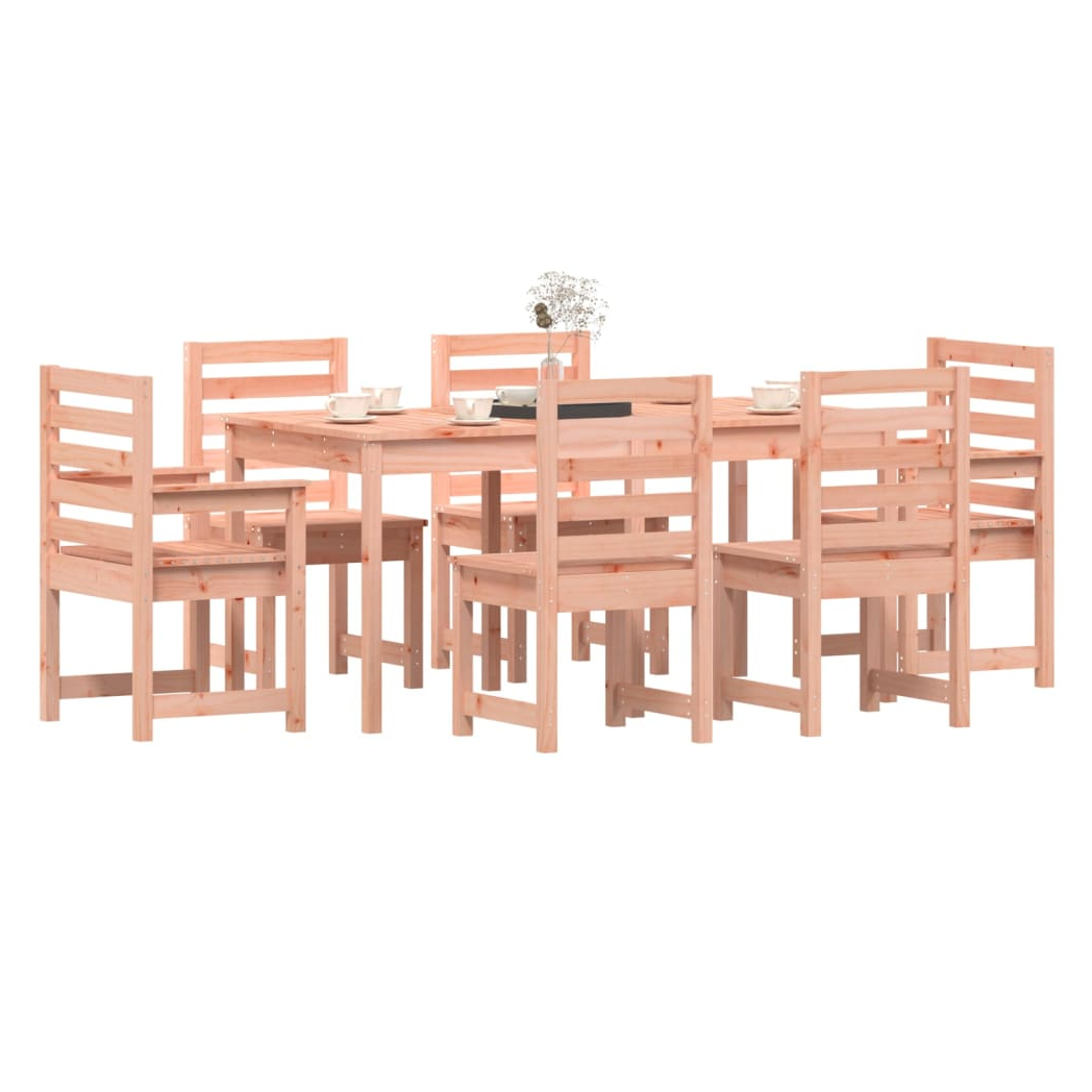 7 Piece Garden Dining Set Solid Wood Douglas