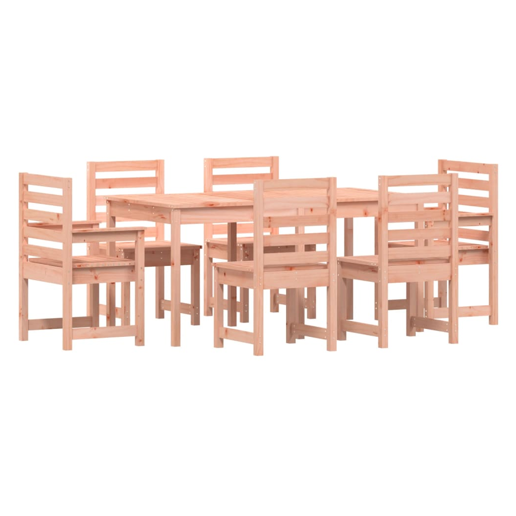 7 Piece Garden Dining Set Solid Wood Douglas