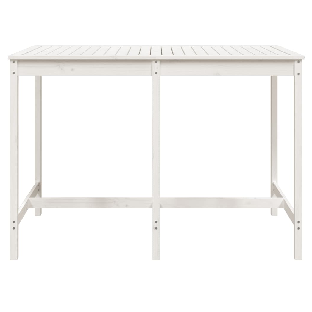 Garden Table White 159.5x82.5x110 cm Solid Wood Pine