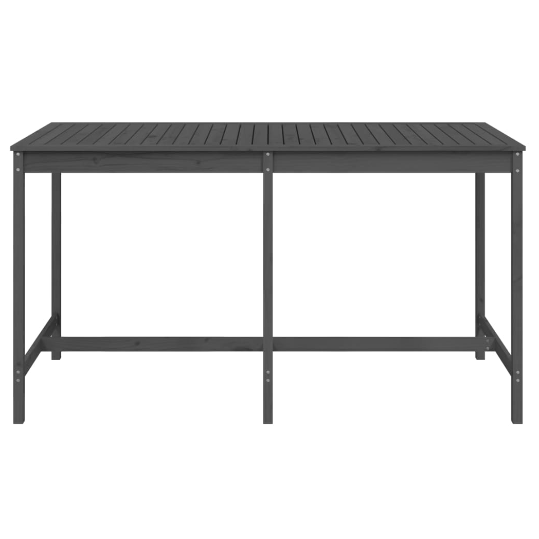 Garden Table Grey 203.5x90x110 cm Solid Wood Pine