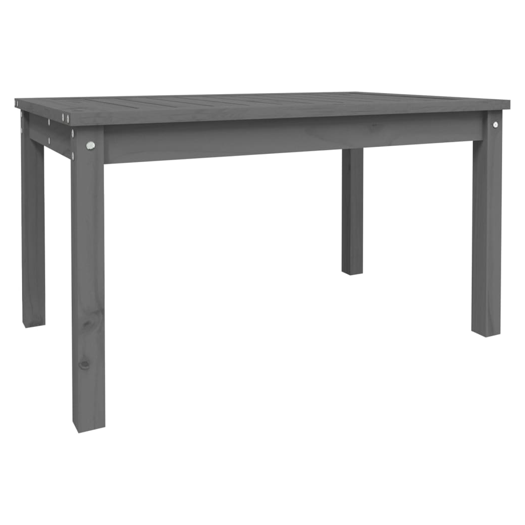 Garden Table Grey 82.5x50.5x45 cm Solid Wood Pine