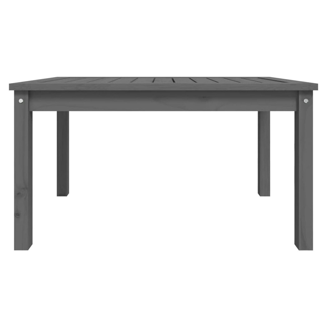 Garden Table Grey 82.5x50.5x45 cm Solid Wood Pine