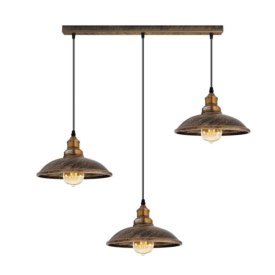 Industrial Vintage Kitchen Lights Chandelier Metal Shade Hanging E27 Pendant