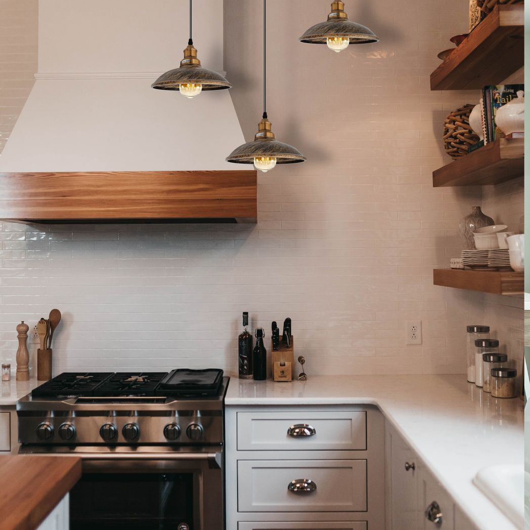 Industrial Vintage Kitchen Lights Chandelier Metal Shade Hanging E27 Pendant