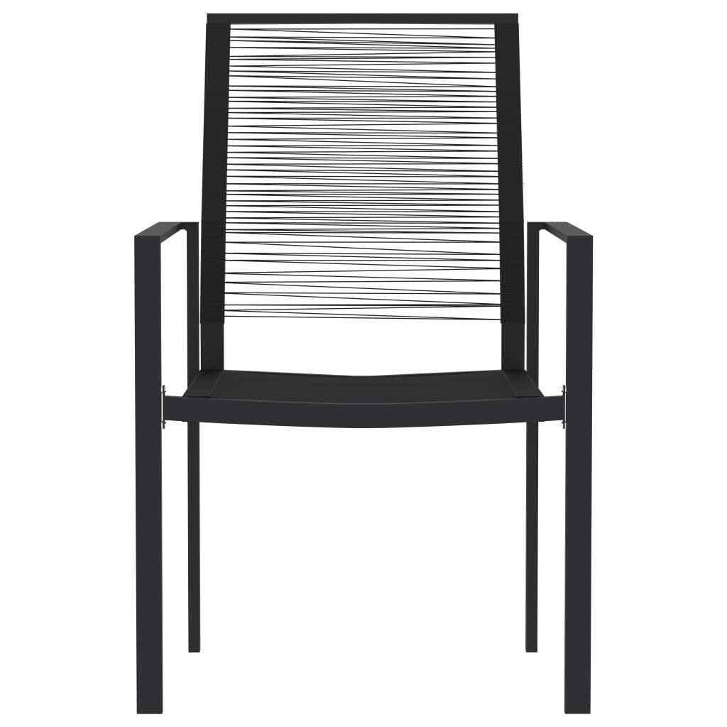 5 Piece Garden Dining Set Black